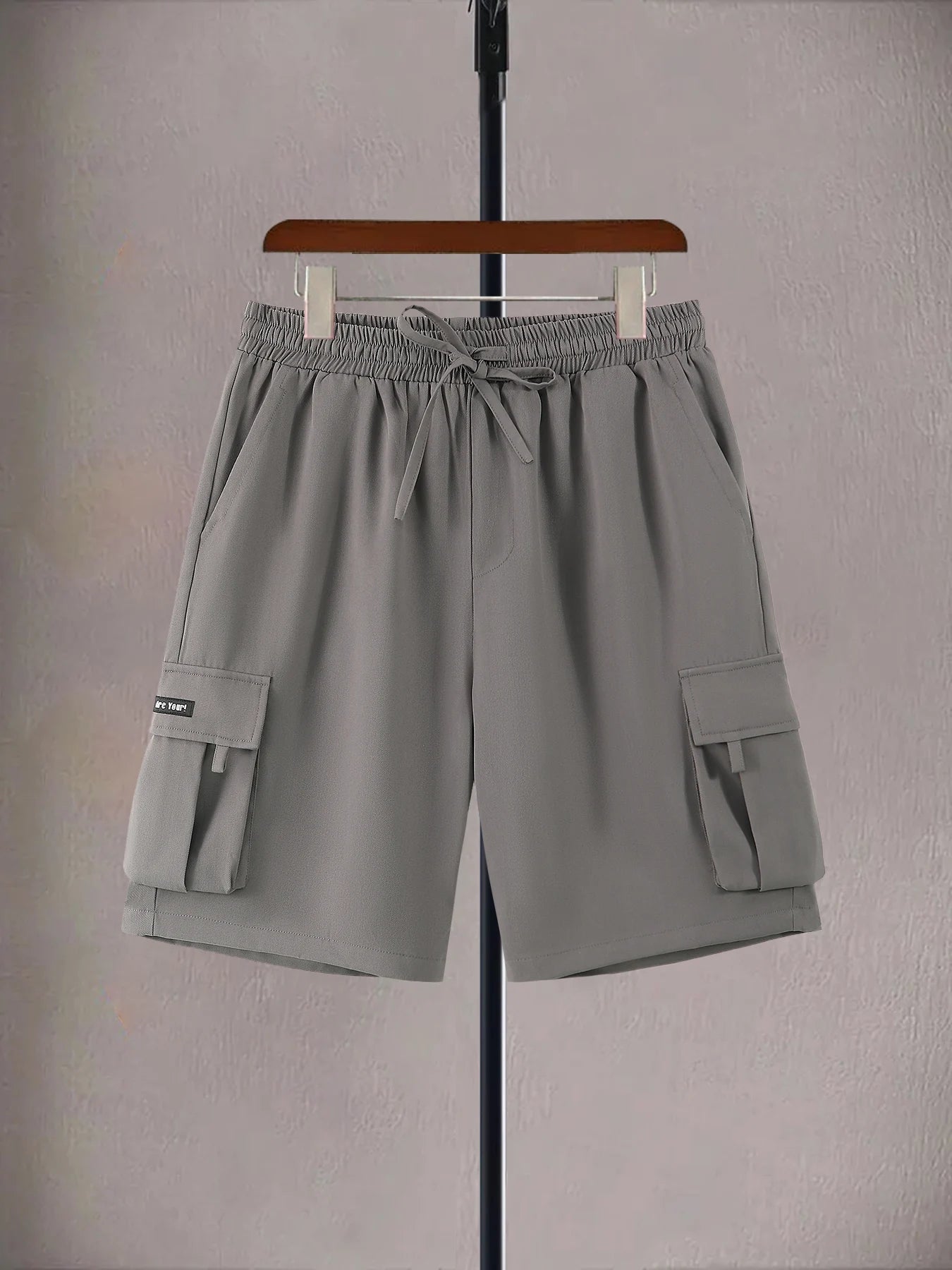 Cargo Multi Pocket Drawstring Casual Shorts Men's Summer Loose Athletic 5 Inch Shorts