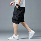 Loose Casual Basketball Shorts for Men Summer Trendy American Style Loose plus Size Workwear Five-Quarter Length Pants