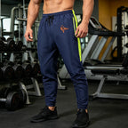 Men's Athletic Pants with Side Stripe Phoenix Print with Elastic Drawstring Waist and Zipper Pockets for Gym Training Running