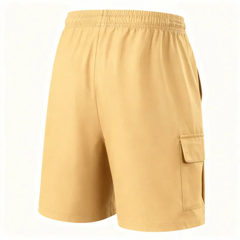 Men's Ice Silk Cargo Shorts Summer Loose Straight Knee Length Breathable Quick Dry Casual Sports Shorts Plus Size Multi Color Av