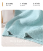 Women's 100% pure mink cashmere V-neck sweater T-shirt solid color knitted fashionable versatile short sleeved pullover sweater