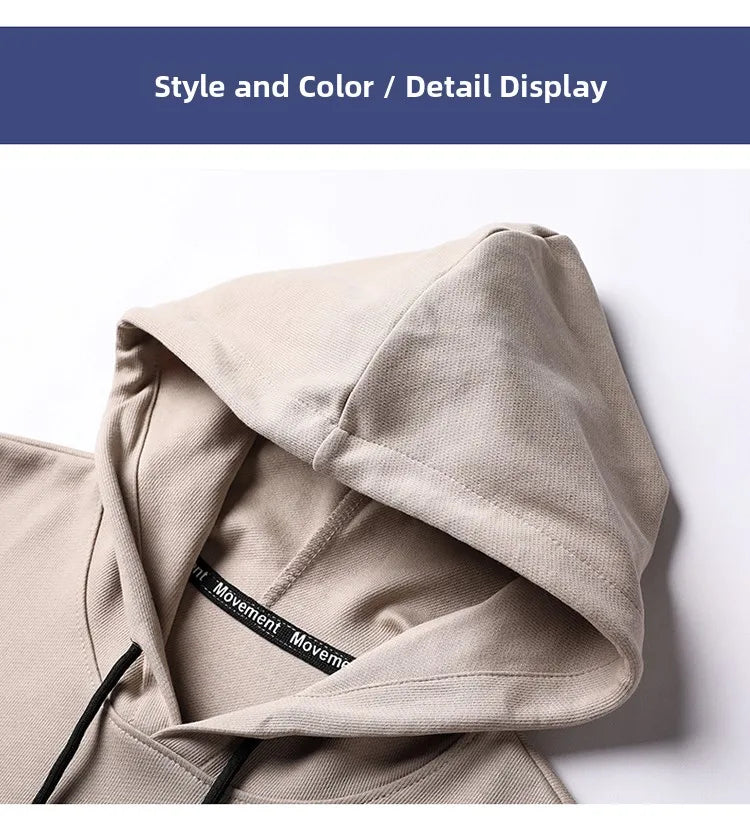 Spring Autumn Thin Pure Cotton Hoodie Men's Slim Fit Korean Sle Trendy  Color Long Sve T-irt Casual Comfortable