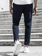 Men's Solid Color Casual Pants with Drawstring Waist Regular Fit Comfy Trousers with Pockets for Spring And Fall