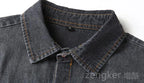 New denim shirt jacket men's casual loose plus size cowboy shirt spring autumn hundred with the tide shirts for men 8XL 7XL