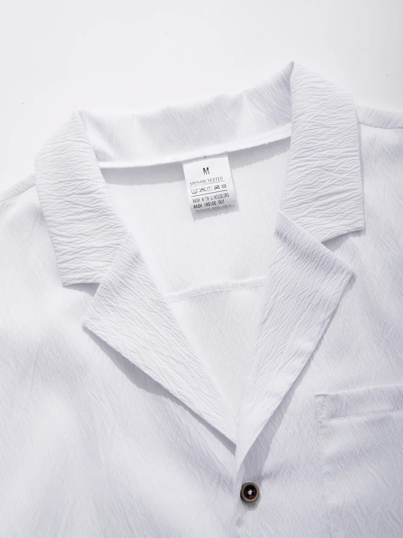 Men's Casual Button Down Shirts Short Sleeve Textured Summer Beach Shirt Cuban Vacation Shirts with Pocket S-XXXL