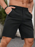 Men's Casual Knee Pants  Comfortable Golf Shorts Lightweight Stretch Casual Hiking Pants Summer Business Streetwear
