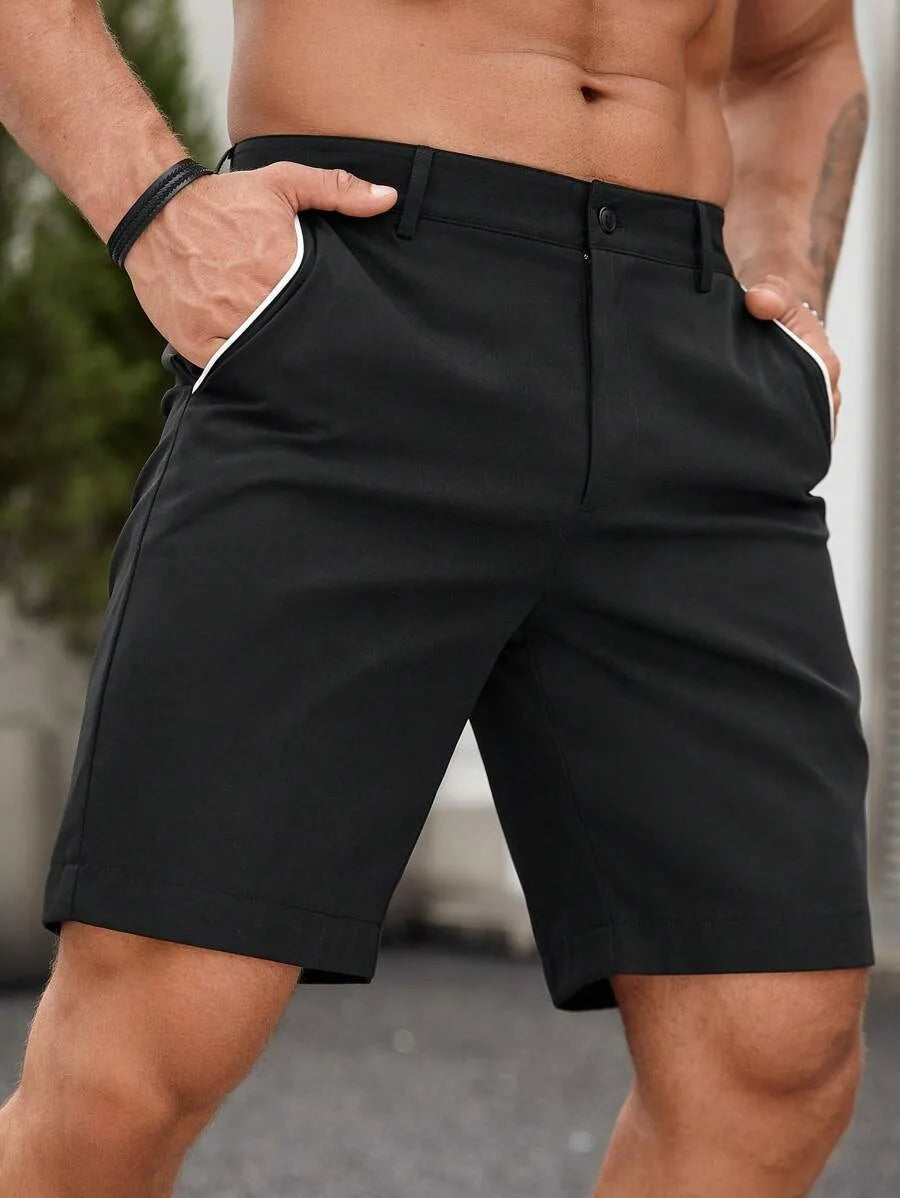Men's Casual Knee Pants  Comfortable Golf Shorts Lightweight Stretch Casual Hiking Pants Summer Business Streetwear