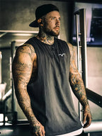 New Trend Men's Pull-Over Crew Neck Vest Mesh Fitness Breathable Vest Blazer Men's Quick Drying Sweat Absorption T-Shirt