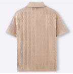 Summe Embroidery Men's Short Sleeved Fashion knitted Shirt 2025 Men's Business Solid Color Casual Button Cardigan POLO Shirt Top