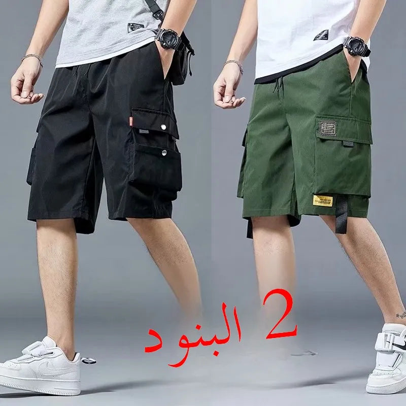 Loose Casual Basketball Shorts for Men Summer Trendy American Style Loose plus Size Workwear Five-Quarter Length Pants