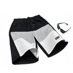 Men's Casual Color Block Short Pants American Loose Straight Leg Five-Quarter Length Summer New Sporty Trendy Polyester Fiber