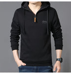 Spring Autumn Casual Hoodie Men Loose Fce Long Sve T-irt Sports Outerwear Comfortable Breathable Cotton Polyester Blend