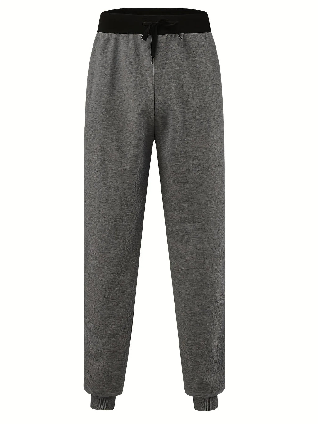 Loose Fit Men's Casual Pants Spring New Style Youth Elastic Pure Color Cuffed Long Trousers Breathable Machine Washable