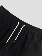 Men's Solid Color Casual Pants with Drawstring Waist Regular Fit Comfy Trousers with Pockets for Spring And Fall