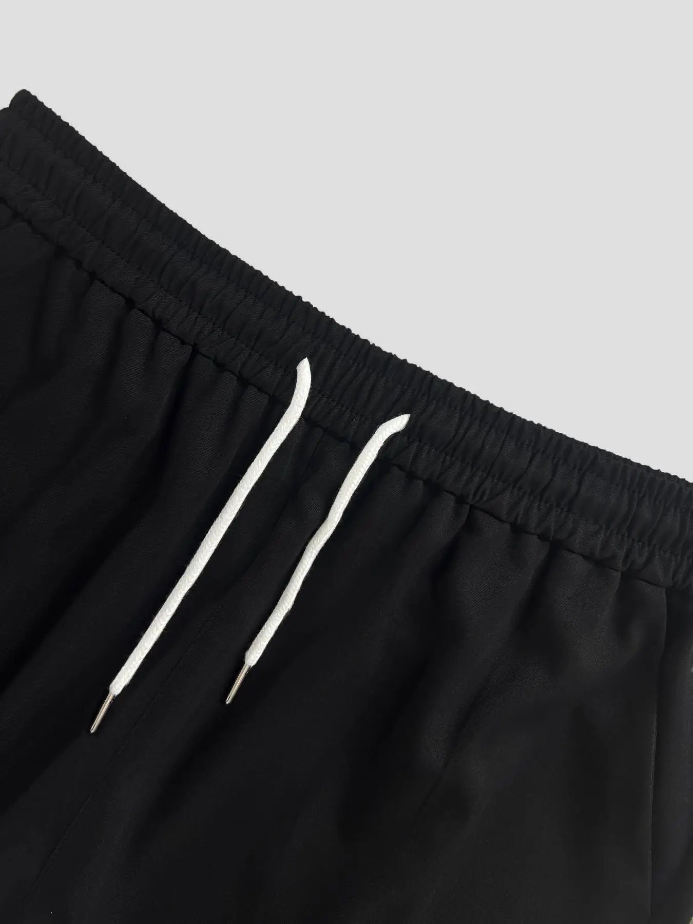 Men's Solid Color Casual Pants with Drawstring Waist Regular Fit Comfy Trousers with Pockets for Spring And Fall