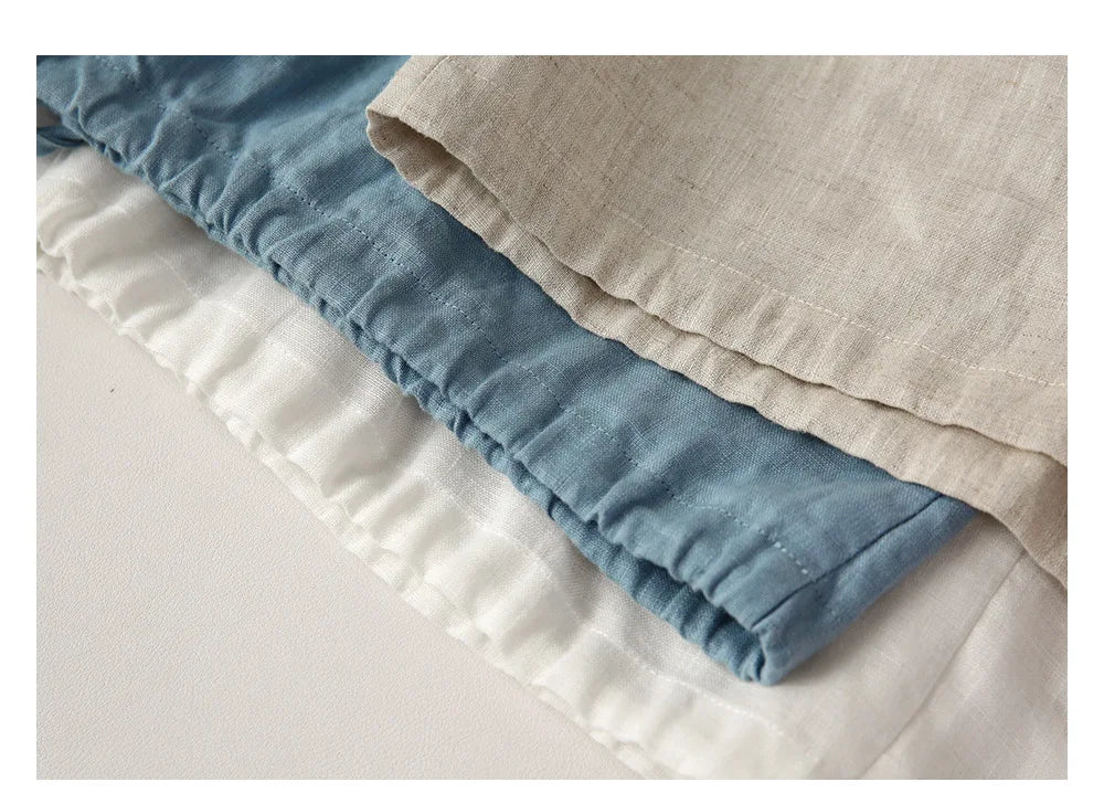 100% Linen Tank Top Women 2026 Summer Breathable Short Tops Sleeveless Casual Loose Cotton Linen Drawstring Crop Tops
