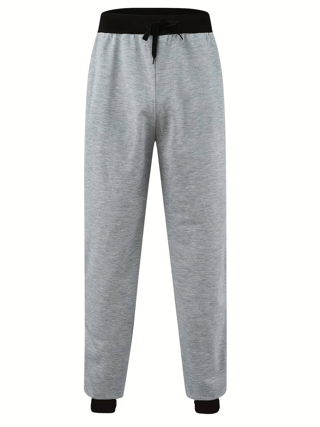 Loose Fit Men's Casual Pants Spring New Style Youth Elastic Pure Color Cuffed Long Trousers Breathable Machine Washable
