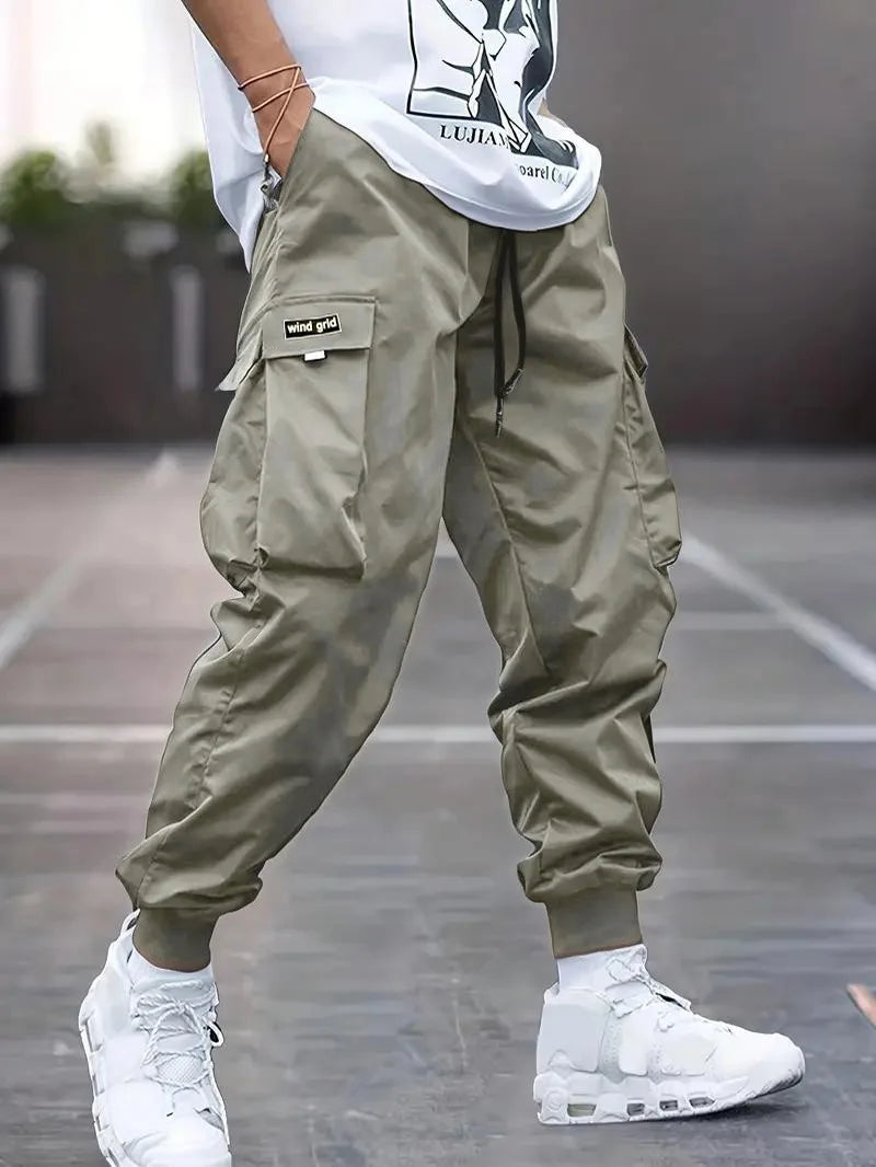 Loose Casual Men's Workwear Pants Spring Autumn New Style Trendy Brand Versatile Long Pants Polyester Blend Fabric for Daily ...