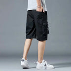 Loose Casual Basketball Shorts for Men Summer Trendy American Style Loose plus Size Workwear Five-Quarter Length Pants