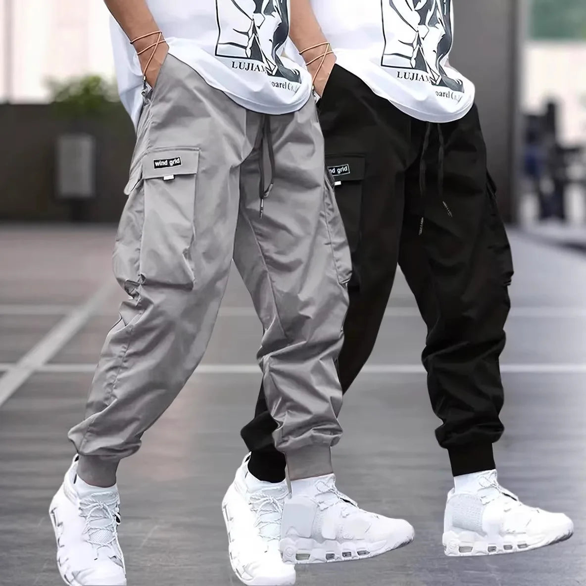 Loose Casual Men's Workwear Pants Spring Autumn New Style Trendy Brand Versatile Long Pants Polyester Blend Fabric for Daily ...