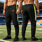 Men's Athletic Pants with Side Stripe Phoenix Print with Elastic Drawstring Waist and Zipper Pockets for Gym Training Running