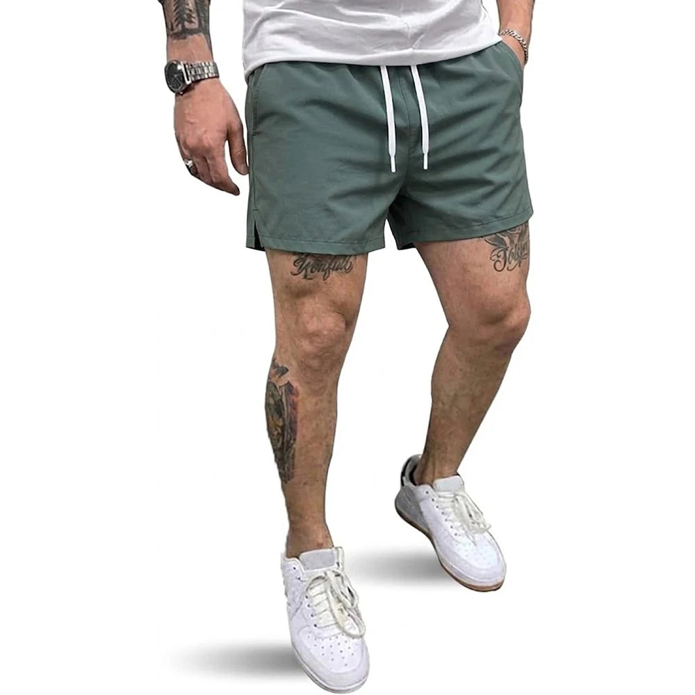 Mens Summer Outdoor Sports Shorts Quick Dry Athletic Workout Shorts with Pockets Lightweight Running Gym and Casual Beach Pants