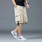 Loose Casual Basketball Shorts for Men Summer Trendy American Style Loose plus Size Workwear Five-Quarter Length Pants