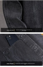 Casual Men's Denim Jacket Spring Autumn American Simple Trendy Hoodie Detachable Breathable Wear Resistant Windproof Sweat AB...