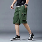 Loose Casual Basketball Shorts for Men Summer Trendy American Style Loose plus Size Workwear Five-Quarter Length Pants