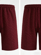 Luxury Shorts Men'S Jacquard Loose Solid Color Drawstring Casual Short Pants Summer Casual Wide Leg Loose Sweatpants For Man