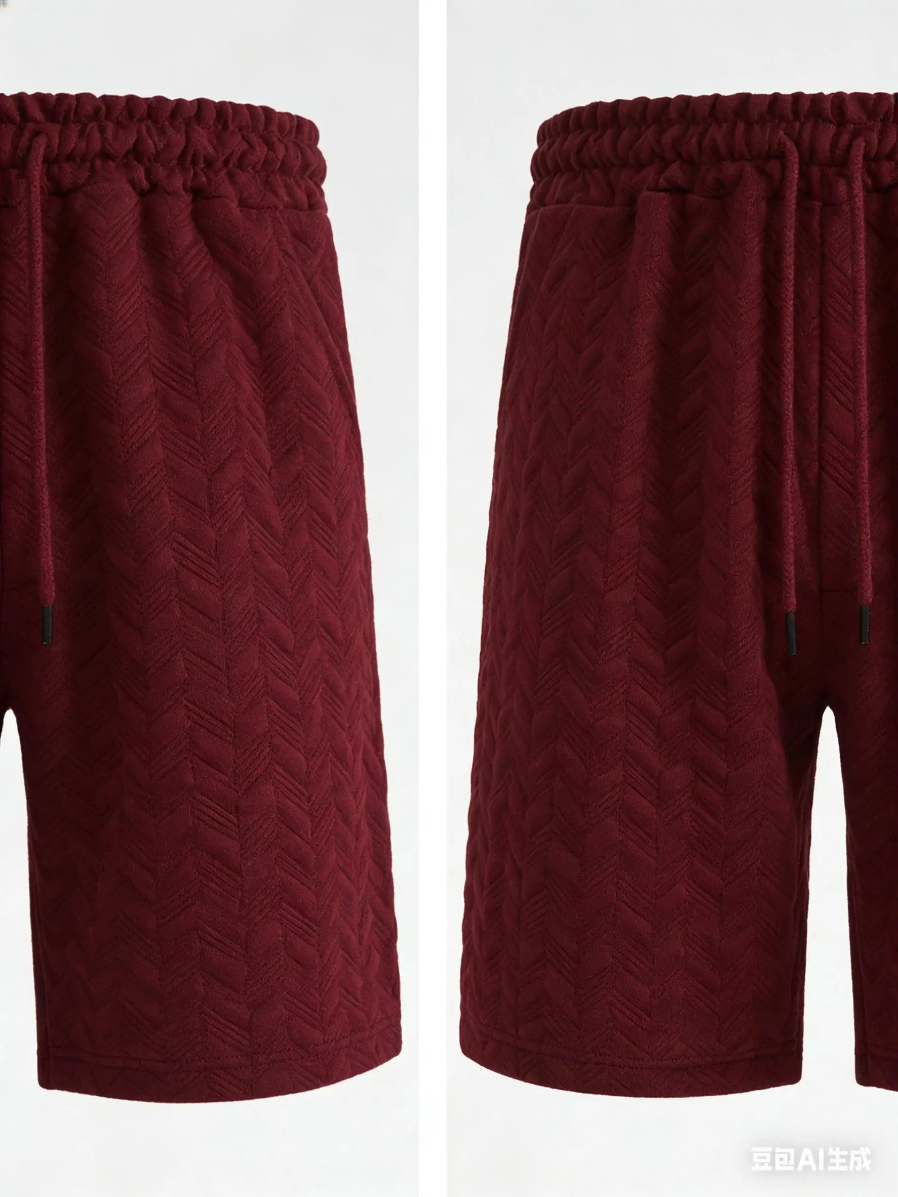 Luxury Shorts Men'S Jacquard Loose Solid Color Drawstring Casual Short Pants Summer Casual Wide Leg Loose Sweatpants For Man