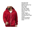 Men Backpack Sweatshirt Coat Long Sleeve Zipper Closure Hoodie with Schoolbag Design Solid Color Loose Fit Outerwear