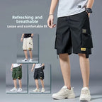 Loose Casual Basketball Shorts for Men Summer Trendy American Style Loose plus Size Workwear Five-Quarter Length Pants