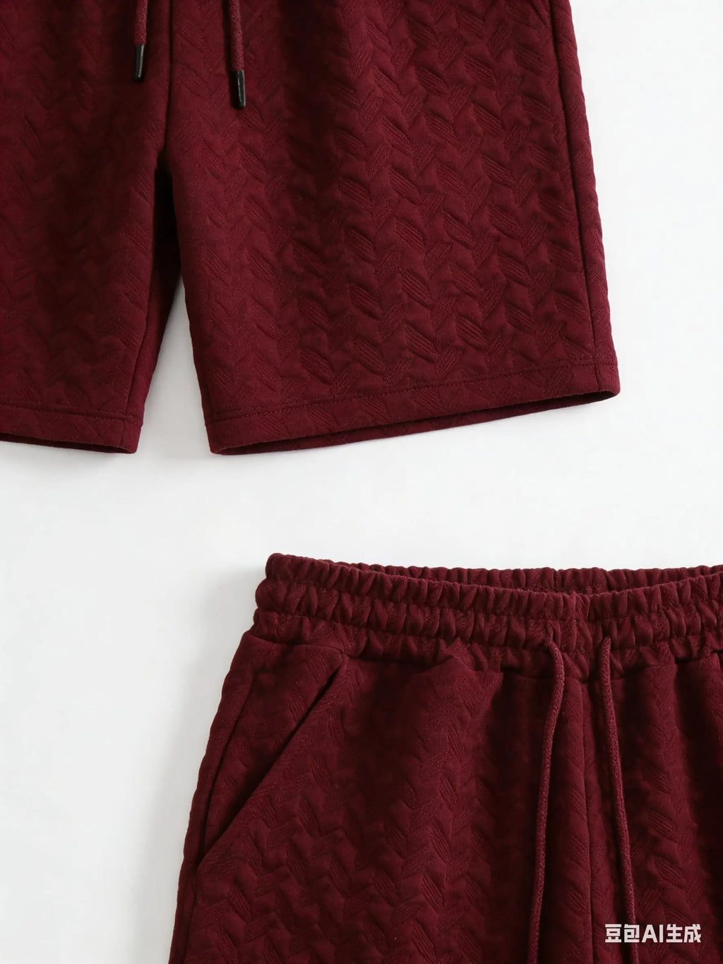 Luxury Shorts Men'S Jacquard Loose Solid Color Drawstring Casual Short Pants Summer Casual Wide Leg Loose Sweatpants For Man