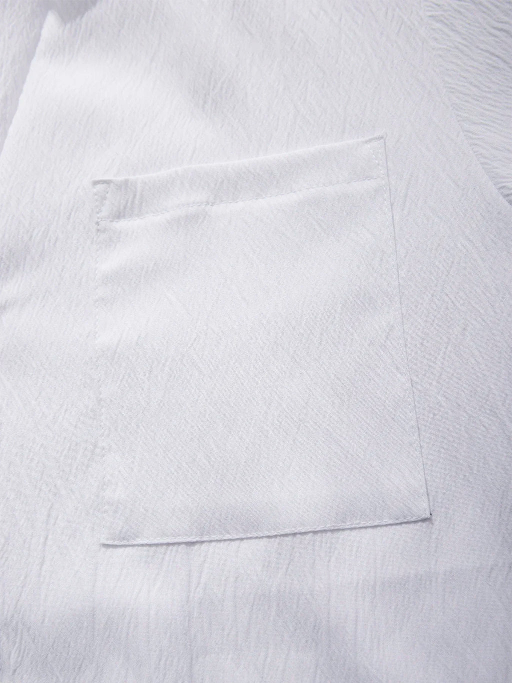 Men's Casual Button Down Shirts Short Sleeve Textured Summer Beach Shirt Cuban Vacation Shirts with Pocket S-XXXL