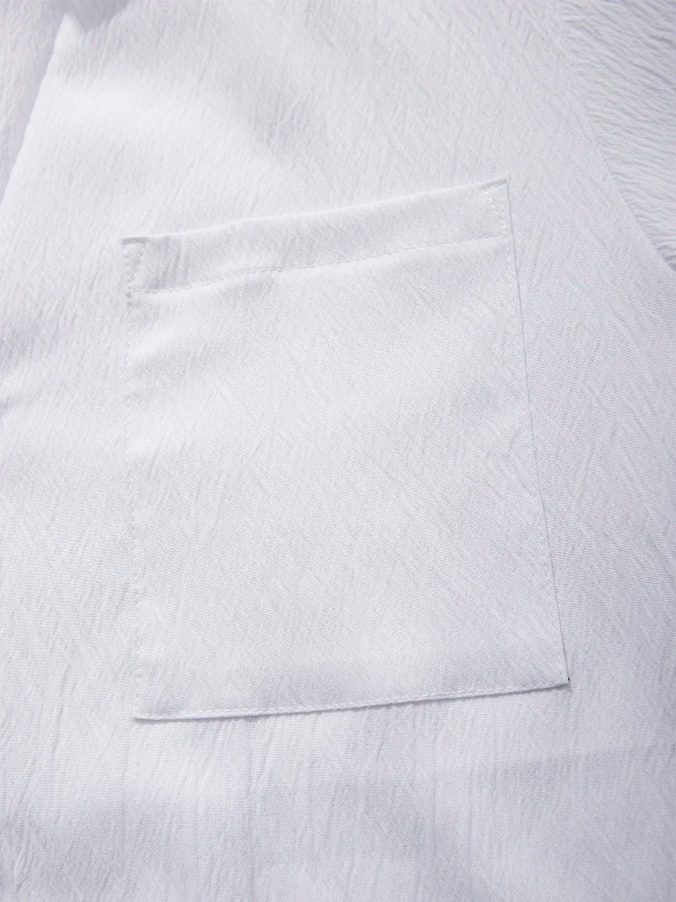 Men's Casual Button Down Shirts Short Sleeve Textured Summer Beach Shirt Cuban Vacation Shirts with Pocket S-XXXL
