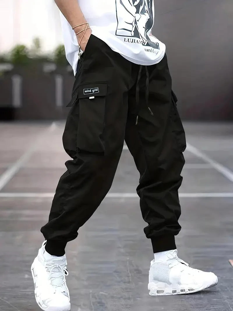 Loose Casual Men's Workwear Pants Spring Autumn New Style Trendy Brand Versatile Long Pants Polyester Blend Fabric for Daily ...