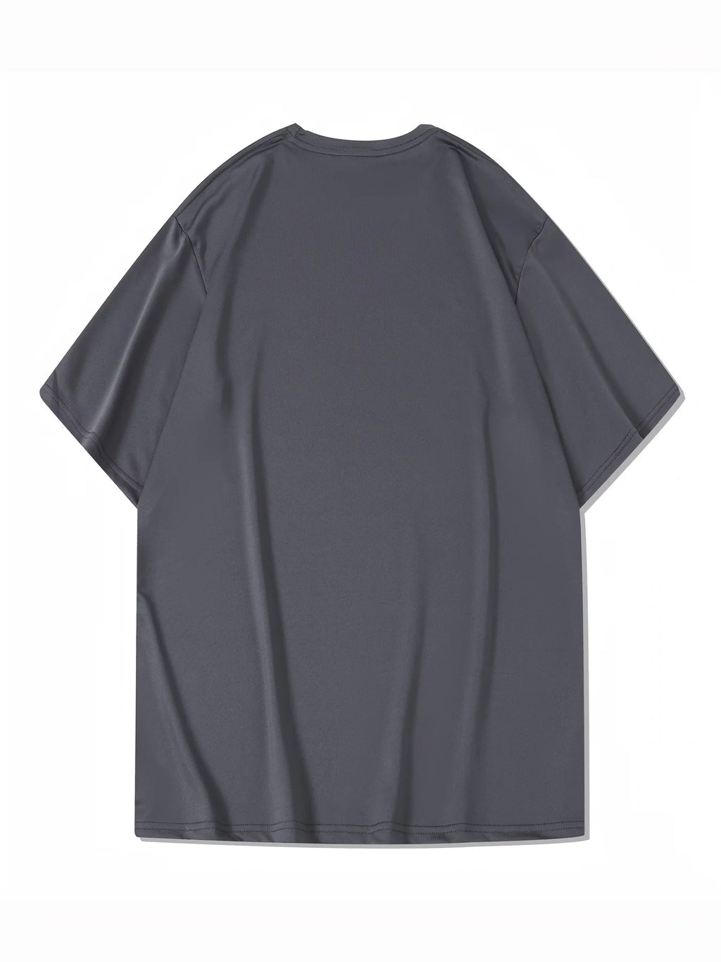 Men's summer 100% pure cotton fashionable casual sports loose mountain print round neck short sleeved T-shirt top