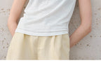 100% Hemp Knitted Thin Tank Top For Women Solid Color Summer Round Neck Sleeveless New Breathable Tops White Tops