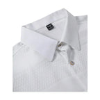 Men's Pure Color Flat Button Casual Short Sleeve Shirt Autumn Winter New Style Slim Fit Comfortable Breathable Fashionable