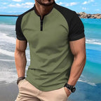 Men's Summer Quick-dry  Shirt Button-down Henry Collar Sport  Top Thin Cool Sensation Pure Color Other Style