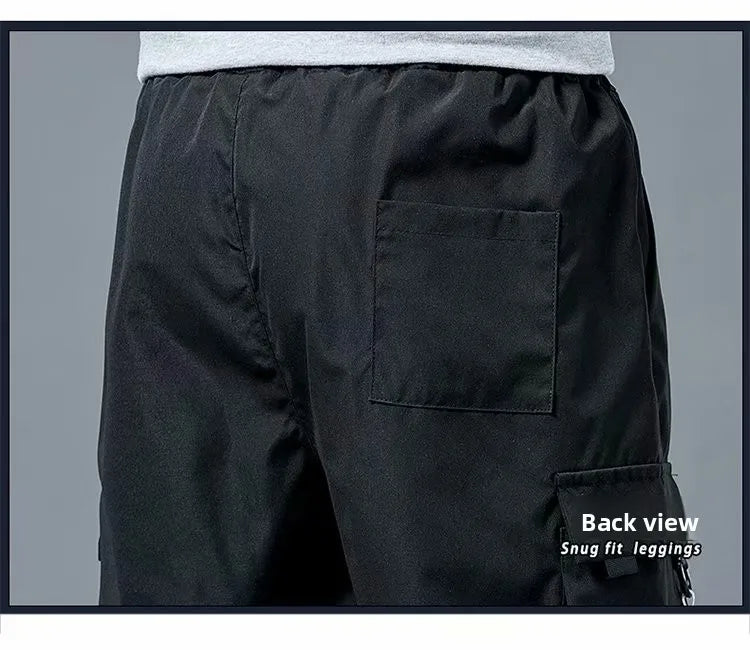 Loose Casual Basketball Shorts for Men Summer Trendy American Style Loose plus Size Workwear Five-Quarter Length Pants