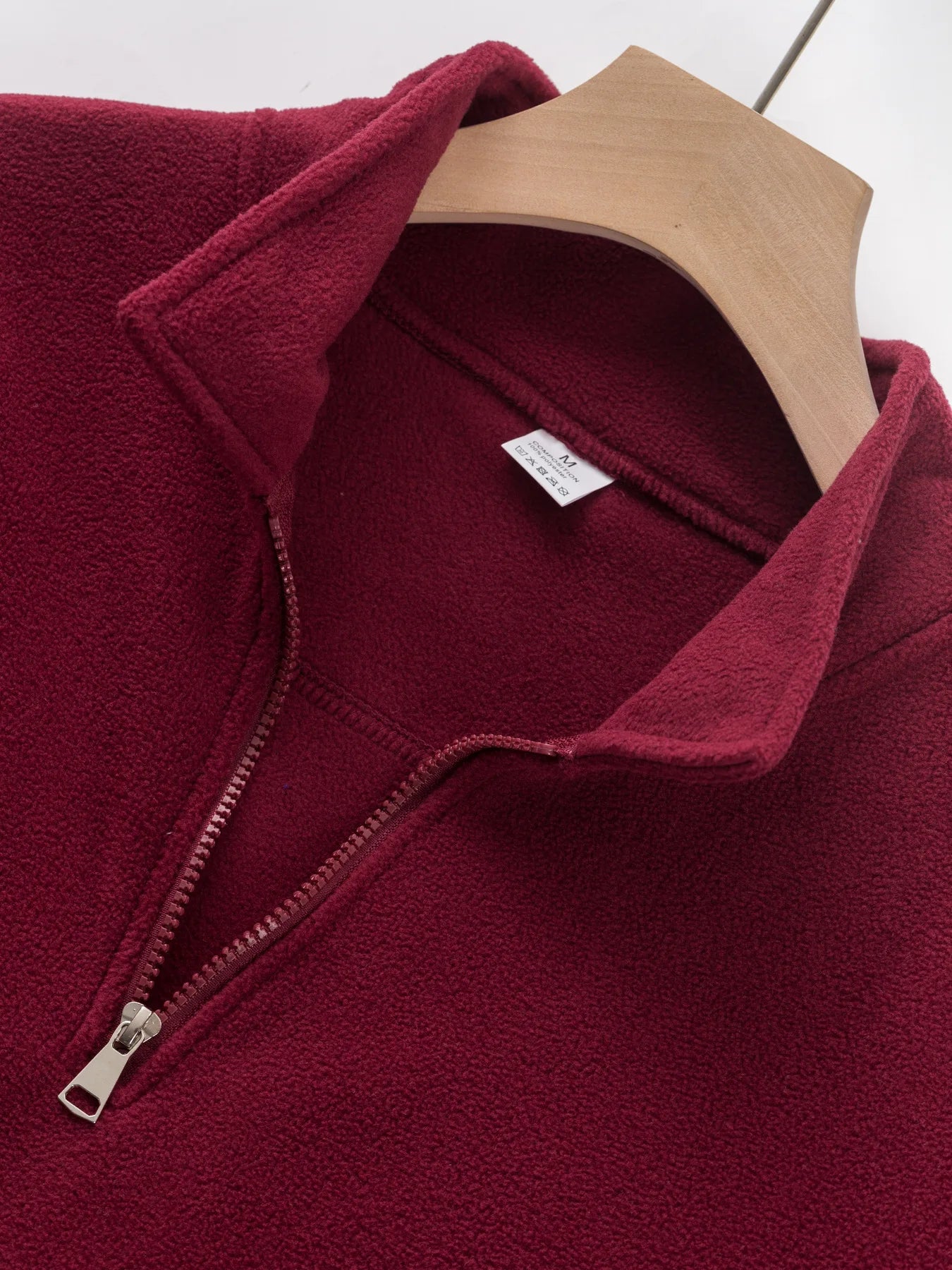 2025 New Men's Double-sided Fleece Half-Zip Casual Hoodie Jacket Autumn Winter Polyester Fiber Sporty Loose Fit Fashion Urban