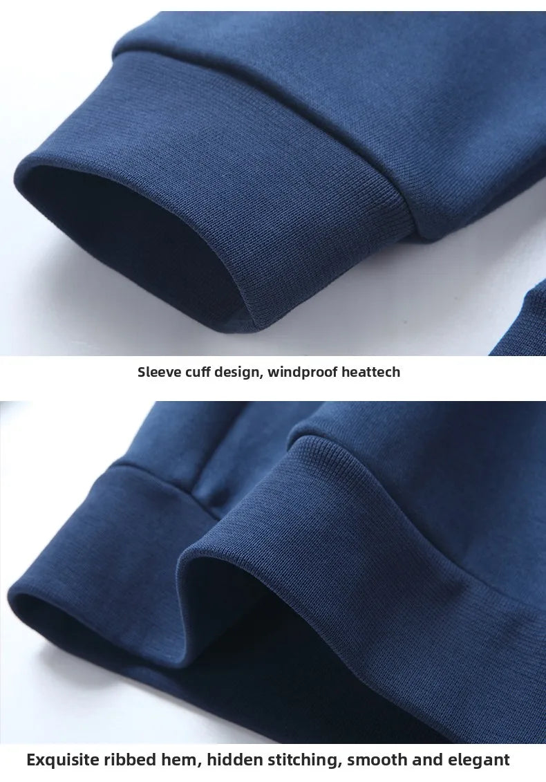 Spring Autumn Casual Hoodie Men Loose Fce Long Sve T-irt Sports Outerwear Comfortable Breathable Cotton Polyester Blend