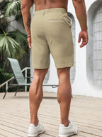 Men's Casual Knee Pants  Comfortable Golf Shorts Lightweight Stretch Casual Hiking Pants Summer Business Streetwear